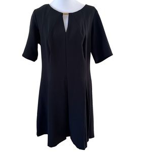 Danny and Nicole Women’s Short Sleeves Pleated Dress Black Size 14P